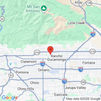 Map to Alta Loma Dental Care office in Alta Loma, CA