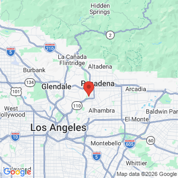 Map to J Thomas Chess Inc office in South Pasadena, CA
