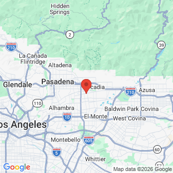 Map to Parklane Dental office in Arcadia, CA