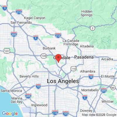 Map to los feliz dental center office in Los Angeles, CA