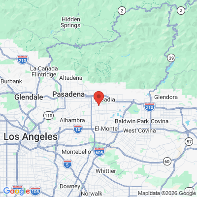 Map to Jason Gee DDS office in Arcadia, CA