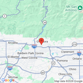 Map to Aesthetic dental group inc  office in Glendora, CA
