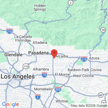 Map to Kevin J. Snaer, D.D.S., Inc. office in Arcadia, CA