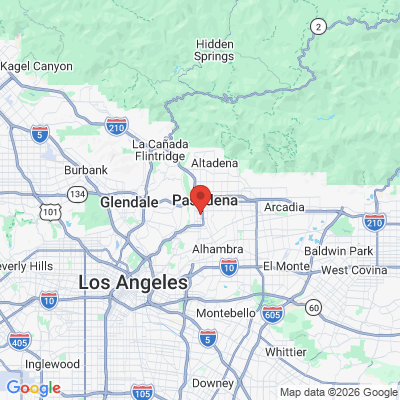 Map to Santoro Dentistry office in Pasadena, CA