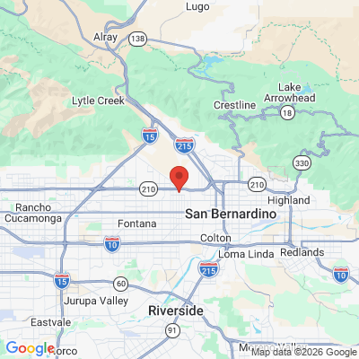 Map to  office in Rialto, CA