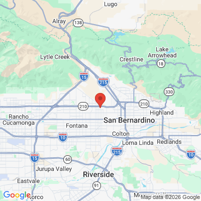 Map to  office in Rialto, CA