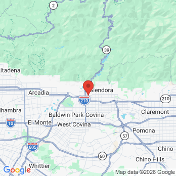 Map to Azusa Dental Studio office in Azusa, CA