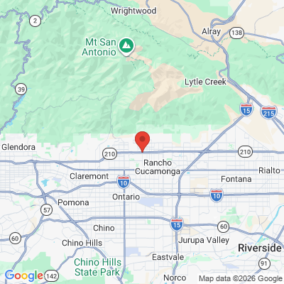 Map to Cyril Dental Care office in Rancho Cucamonga, CA