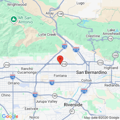 Map to  office in Fontana, CA