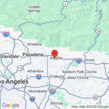 Map to Omid Farahmand, DMD office in Arcadia, CA