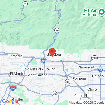 Map to Christine Shehata, DDS INC office in Glendora, CA