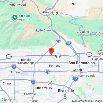 Map to  office in Fontana, CA