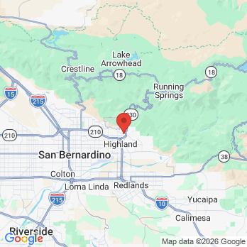 Map to Primary Office office in Highland, CA