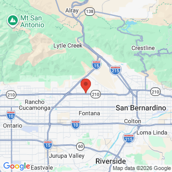Map to Sierra Lakes Dental Group office in Fontana, CA