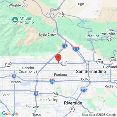 Map to  office in Fontana, CA