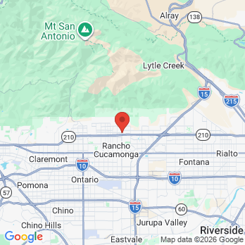 Map to Sweet Tooth Orthodontics and Children's Dentistry office in Rancho Cucamonga, CA