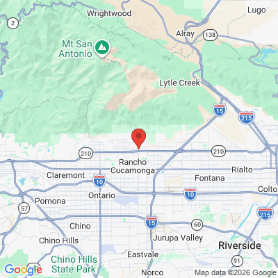 Map to Sweet Tooth Orthodontics and Children's Dentistry office in Rancho Cucamonga, CA