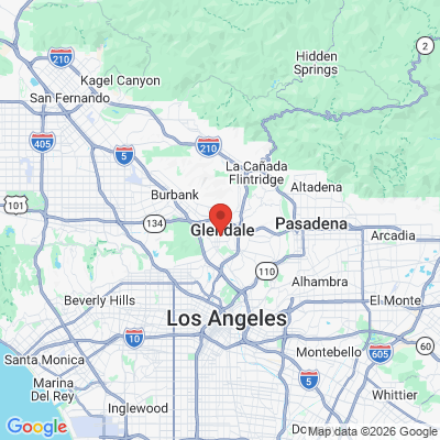 Map to California Dental Group-Glendale  office in Glendale, CA