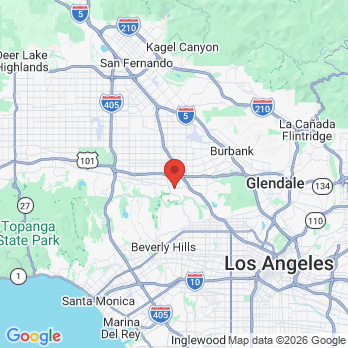Map to Studio Dental by Alexander Ash, DDS office in Studio City, CA