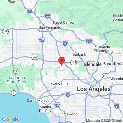 Map to Studio Dental by Alexander Ash, DDS office in Studio City, CA