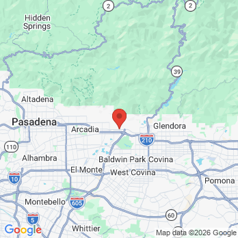Map to Lal Thanga DDS office in Duarte, CA