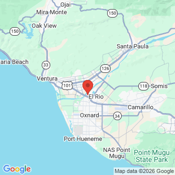 Map to Pence Dental office in Oxnard, CA