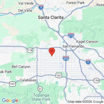 Map to Ramin Assili DDS office in Northridge, CA