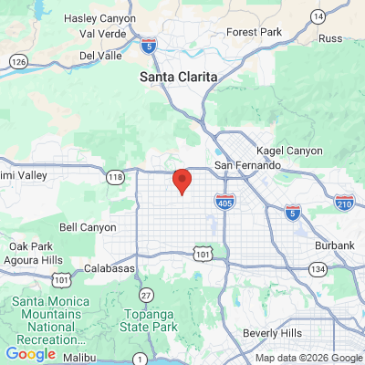 Map to Ramin Assili DDS office in Northridge, CA