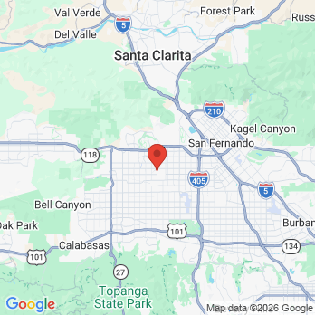 Map to Dr. Brent Meinhardt DDs office in Northridge, CA
