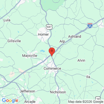 Map to Everysmile Family Dentistry office in Commerce, GA