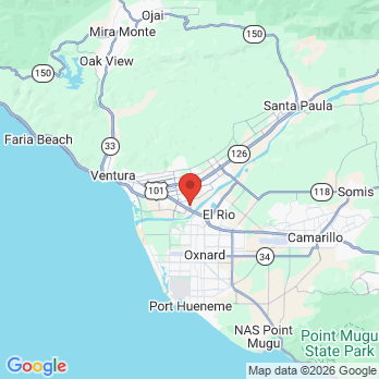 Map to Northbank Dental office in Ventura, CA