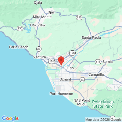 Map to Northbank Dental office in Ventura, CA