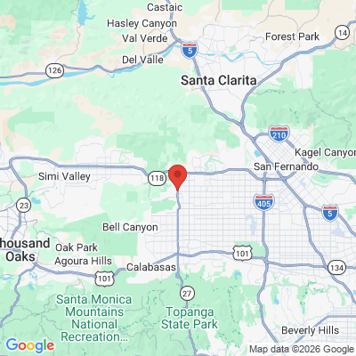 Map to  office in Chatsworth, CA