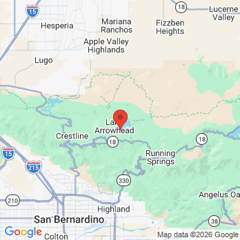 Map to Lake Arrowhead Village Dental Group office in Lake Arrowhead, CA