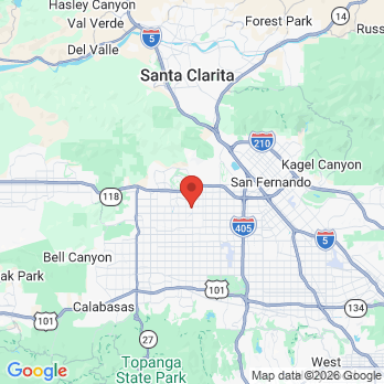Map to UDream Dental  office in Northridge, CA