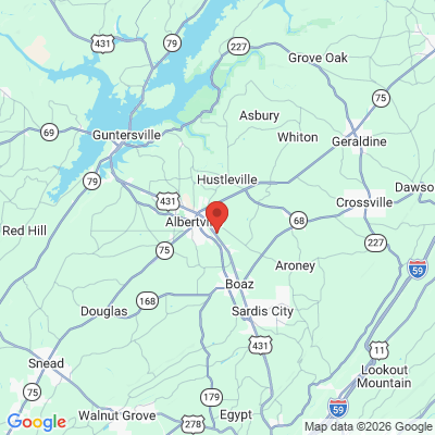 Map to  office in Albertville, AL