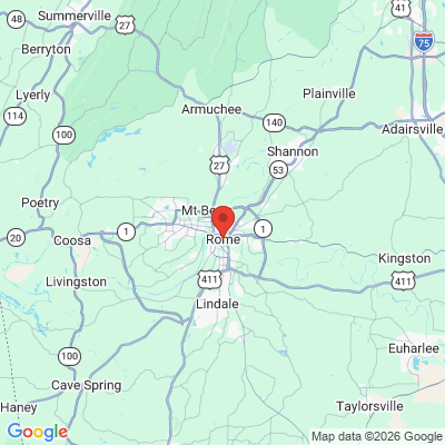 Map to  office in Rome, GA