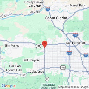 Map to Angel Smile Dental Group office in Chatsworth, CA