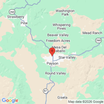 Map to Alpine Family Dentistry office in Payson, AZ
