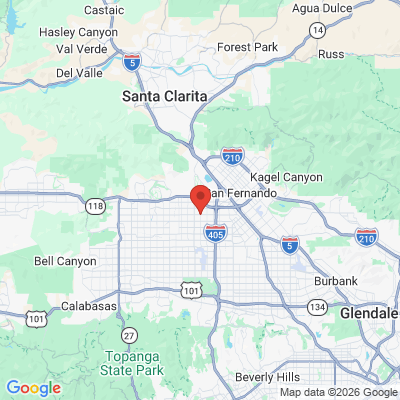 Map to Kimia Family Dentistry office in Los Angeles, CA