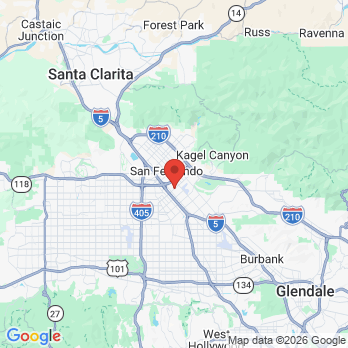 Map to A New Smile Dental  office in Pacoima, CA