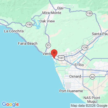 Map to Pierpont Dental Care office in Ventura, CA