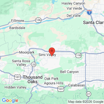 Map to David Lindbergh DDS office in Simi Valley, CA