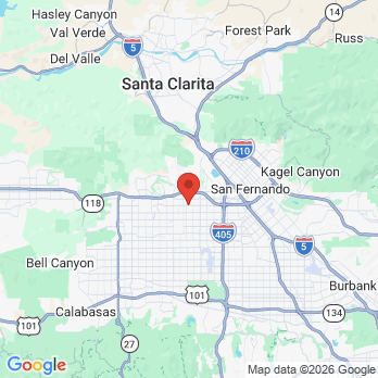 Map to CA Dental Group office in Granada Hills, CA