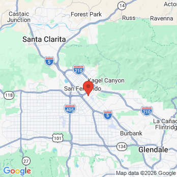 Map to Dental Community Clinic office in Pacoima, CA