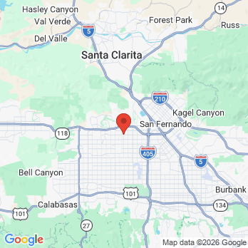 Map to White Oak Family Dentistry office in Granada Hills, CA