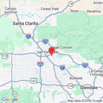 Map to Aleman sunrise dental  office in Pacoima, CA