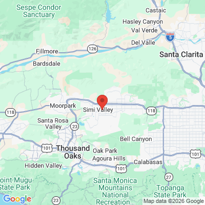 Map to  office in Simi Valley, CA