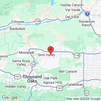 Map to Erringer Family Dental Group office in Simi Valley, CA