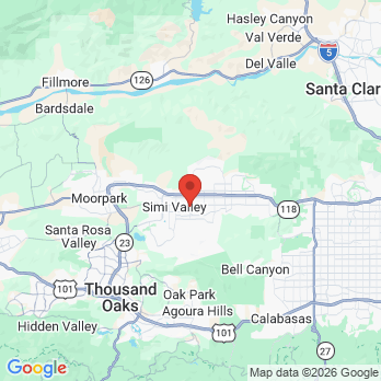 Map to Dr. Rahimi & Dr. Guss office in Simi Valley, CA